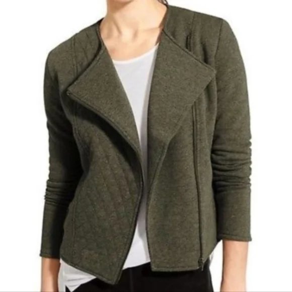Athleta Jackets & Blazers - ATHLETA Belvedere Olive Green Moto Jacket - S